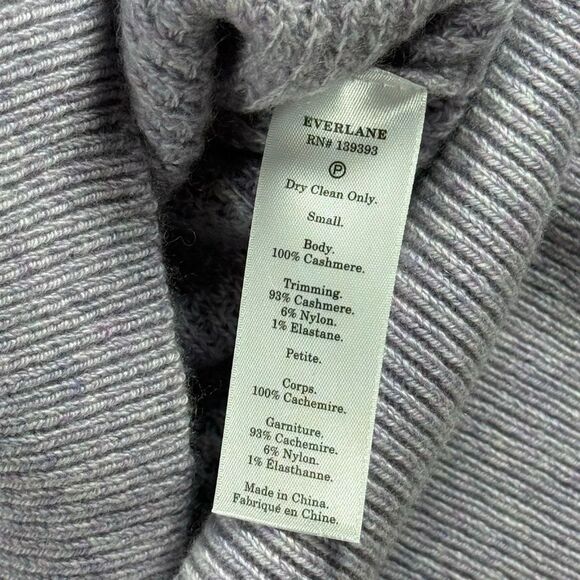 Everlane Heathered Lavender Cashmere Split Side Sweater - US Women’s S - Picture 6 of 10